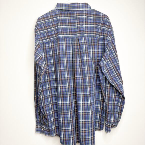 Chaps Men’s XL Button Down Shirt Plaid Long Sleeve Casual Easy Care - Picture 2 of 8